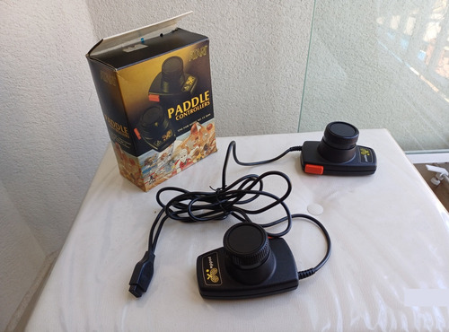 Par De Controles Paddles Atari 2600 Model Cx30-04 Na Caixa