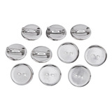 10x Broche De Solapa En Blanco Plantilla Base Pin-back