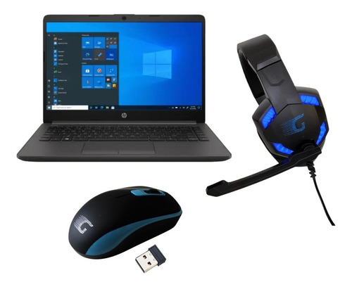 Hp 240 G8 14  Celeron 4gb 500gb W10 + Audífono Y Mouse Gamer