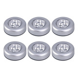 Leorx 6pcs Con Pilas Inalambrico Stickon Click 3led Push Lig