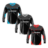 Kit 3 Camisas  Blusa Trilha Motocross Manga Longa Masculina