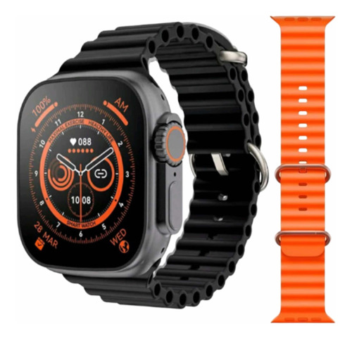 Relógio Inteligente Preto W68 Ultra Série 8 Lançamento Top