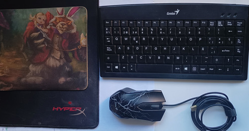 Combo Gamer Genius Mouse Led Y Teclado + Mouse Pad De Regalo