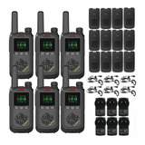 Handy Baofeng Kit X 6 Radio Uhf Lcd 16ch 10km Bft17 + Extras