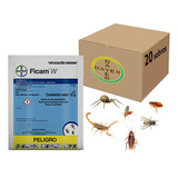 20 Pzas Insecticida Alacrane Cucaracha Araña Bayer Ficam 12g