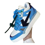 Sneakers Off White Sponge Mid - Blue-blue