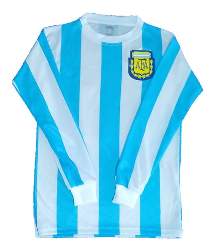 Camiseta Manga Larga Argentina 86 Titular - Niños.