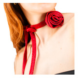 Choker Rosa Collar Accesorio Onsalem