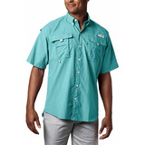 Camisa Columbia Bahama Omnishade Manga Corta Cco22 Verde Xl