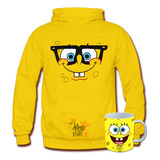 Poleron + Taza, Bob Esponja Con Lentes, Serie Animada, Mar, Aventuras / The King Store