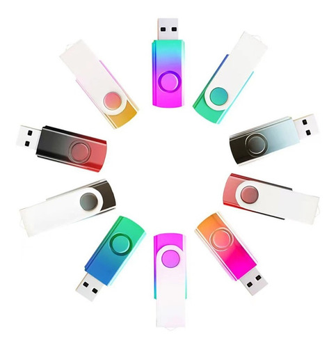 Paquete De 100 Lápices De Usb Pen Drives De 8 Gb Con Colore