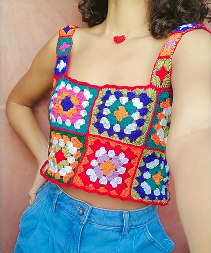 Blusa Granny A Crochet 