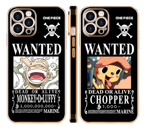 Chopper Luffy One Piece Funda Para iPhone 2pcs Tpu Wantb09