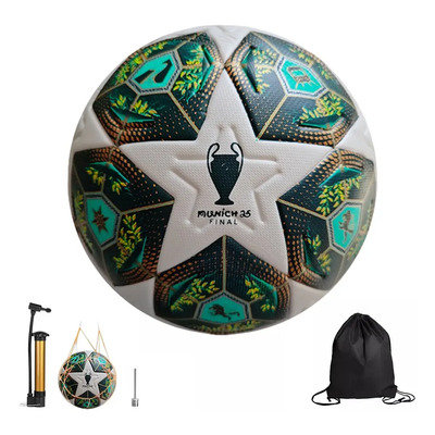 Tcxxct Fútbol De La Liga De Campeones 2025 Balón De Fútbol No.5 Con Bomba Aguja Red Bolsa Mochila Balón Entrenamiento Partido Adulto Niño | Envío gratis