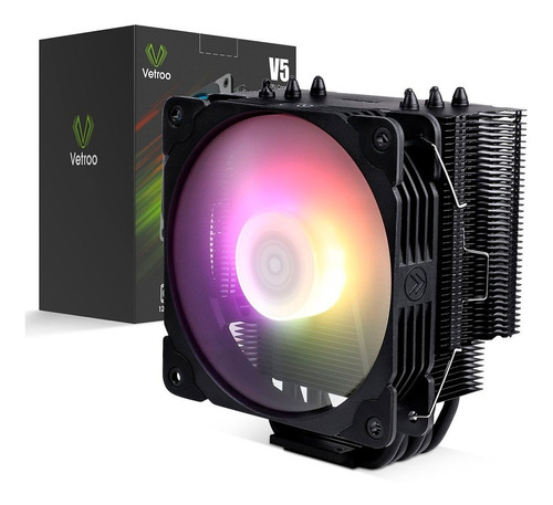 Disipador Vetroo V5 Black Argb 120mm Intel Y Amd