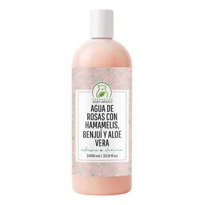 Agua de Rosas con Hamamelis, Benjuí y Aloe Vera 1 Litro | Meses sin interés