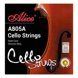 Encordado Para Cello Alice A805 Cuerdas Acero Violinchelo