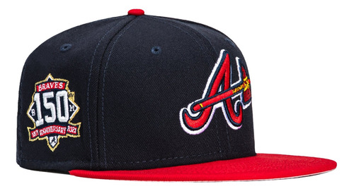 Gorra New Era Bravos Atlanta Braves 59fity Pink Uv Satin