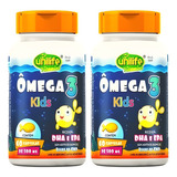 Kit C/2 Ômega 3 Kids 60 Cápsulas Unilife - Rico Em Dha E Epa