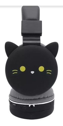 Audifonos Bluetooth Inalambricos  Diadema Gato Negro
