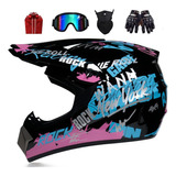 Casco Para Motocicleta Cross Certificado Dot Gogles + Regalo