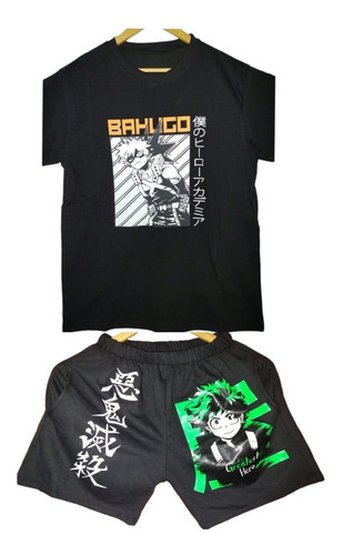 Remera Bakugo Mas Short Deku Boku No Hero Academia Combo