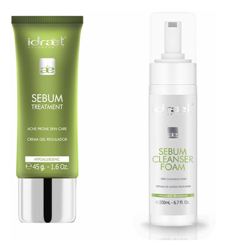 Kit Control Acné Espuma De Limpieza + Crema Tratam. Idraet