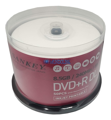 Dvd R Doble Capa Imprimible 8x - Unidad a $1200