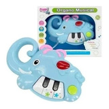 Mini Organo Poppi  C/luz Y Sonido - Elefante -