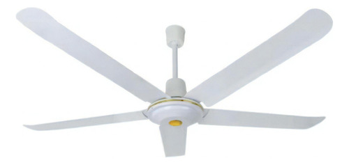 Ventilador Techo Indust. 144cm 5 Aspas 5 Velocidades Blanco Diámetro 144 Cm Material De Las Aspas Metal 110v