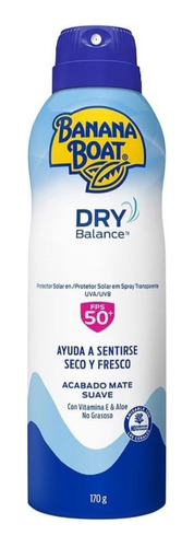 Banana Boat Protetor Solar Não Oleoso Dry Balance Fps50 170g