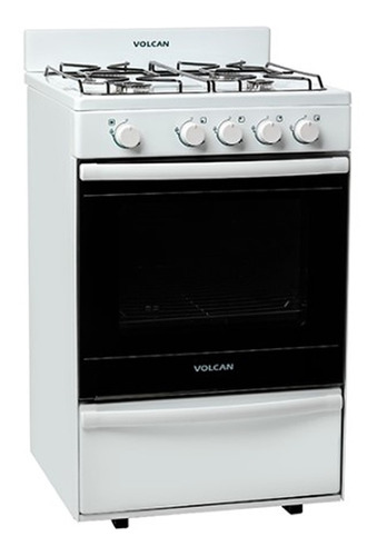 Cocina A Gas Volcan 87644vm Blanca 4 Hornallas 55cm De Ancho