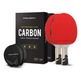 Paleta De Ping Pong Pro Spin X2, Fl Concave, Fibra De Carbon