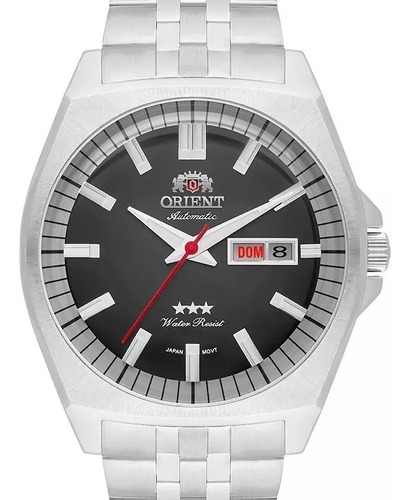 Relógio Orient Masculino Automatico Prata F49ss010 P1sx Cor Da Correia Prateado