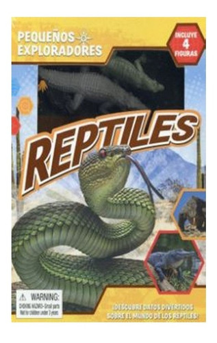 Reptiles Pequeños Exploradores Libro Niños Con 4 Figuras
