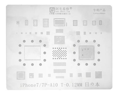 Stencil Bga A10 iPhone 7 7plus Amaoe Reballing Furo Quadrado
