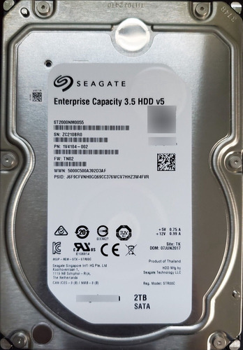 Hd Sata Seagate 2tb Enterprise Capacity 3.5 Hdd St2000nm0055