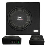 Caixa De Som Amplificada Automotiva Slim Sub 8 Pol 200w Rms