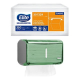 Kit Porta Papel Toalha Verde + Folha Simples Elite 207229