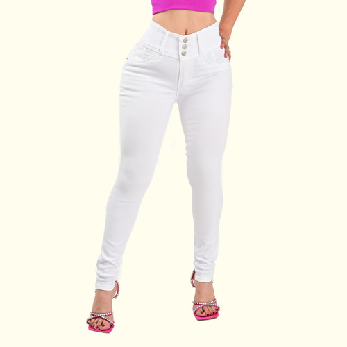 Pantalón Mezclilla Stretch Corte Colombiano De Dama Itzi 523