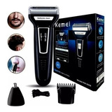 Kemei Km-6558 Shaver Máquina De Corte 3 Em 1 Recarregável