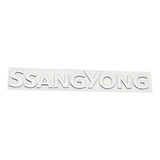 Emblema Ssangyong Letras Insignia 21,1cm X 2,9cm Logotipo 