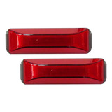 Plafon Rectangular Lateral Rojo 4 Leds Gel Alta/baja/estrobo