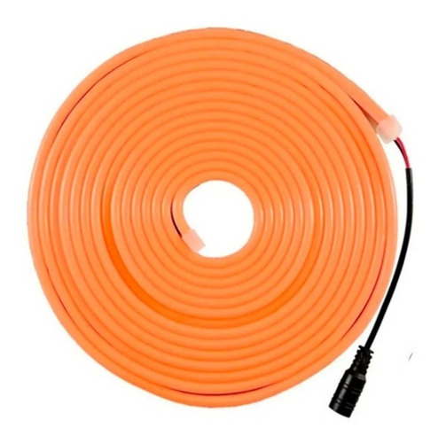 Cinta Neon Flex 12v Rollo X 5 Metros Naranja Con Adaptador