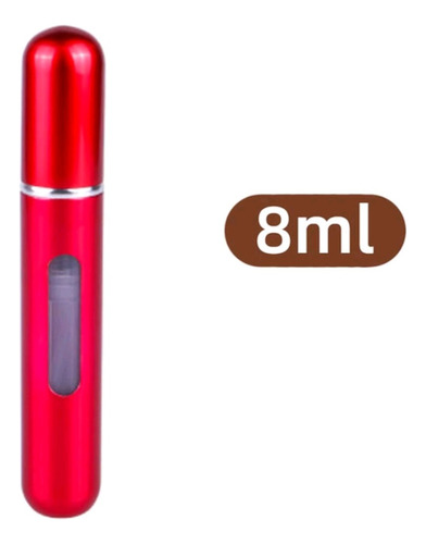 Perfumero 8ml Metálico Recargable Spray, Reutilizable Rojo