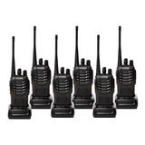 6 Pz Radios Baofeng Bf-888suhf Con Manos Libres Profesional