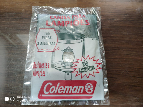 5pc Camisa Lampião Coleman 100 Velas Original 2 Amarras