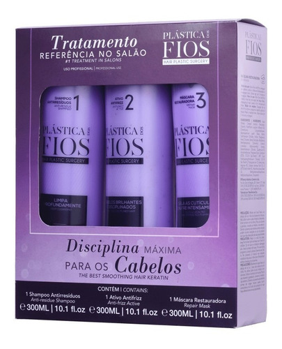 Kit Cadiveu Plástica Dos Fios 3 Passos De 300ml Original