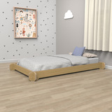 Cama Montessori Tatami  1,40 Mts, Roble, Cama Infantil.