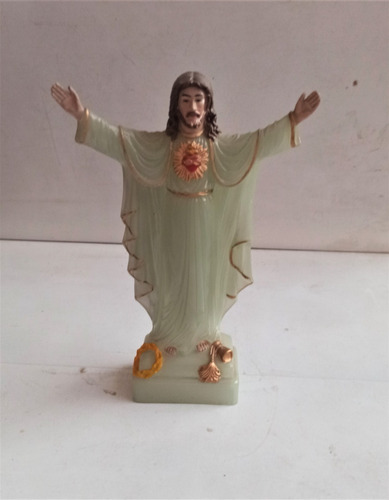 Figura Jesús Sagrado Corazón 15 Cms - Vintage